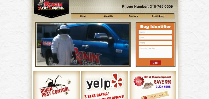 Los Angeles pest control website example